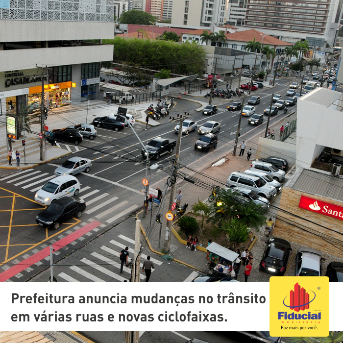 Prefeitura anuncia mudanças no trânsito em várias ruas e novas ciclofaixas.