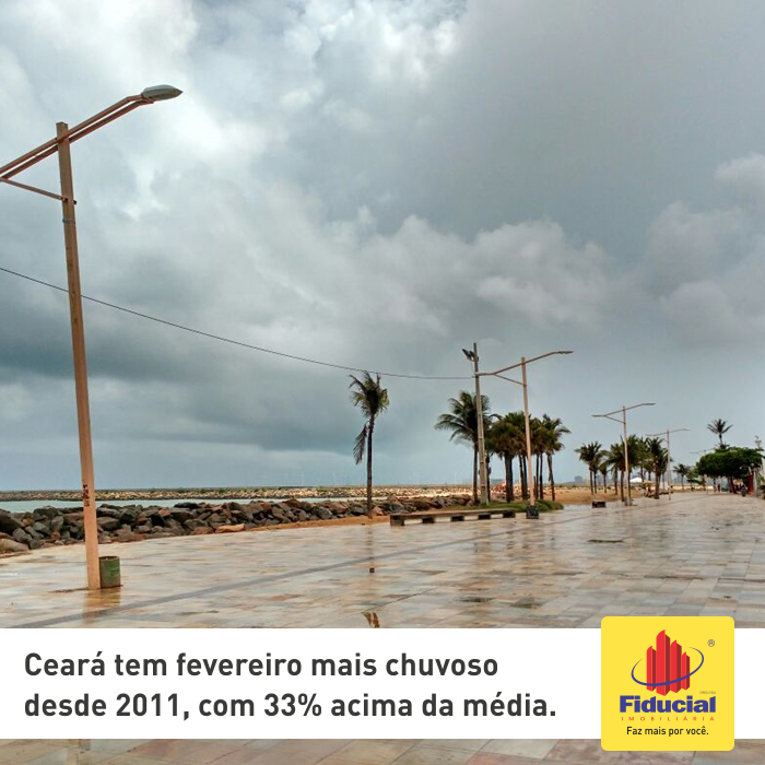 Ceará tem fevereiro mais chuvoso desde 2011, com 33% acima da média